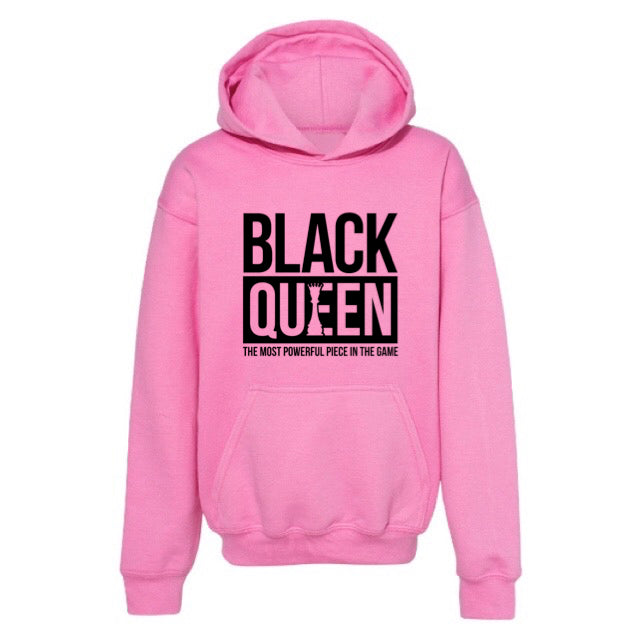 BLACK QUEEN HOODIE KIDS Hustle n Grace